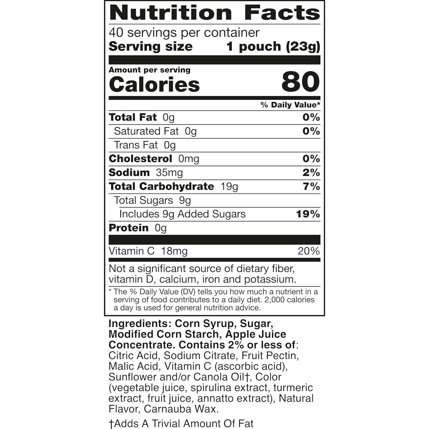 Snacks de Frutas Sabor Bluey Sin Gluten 40 Ct 907 g