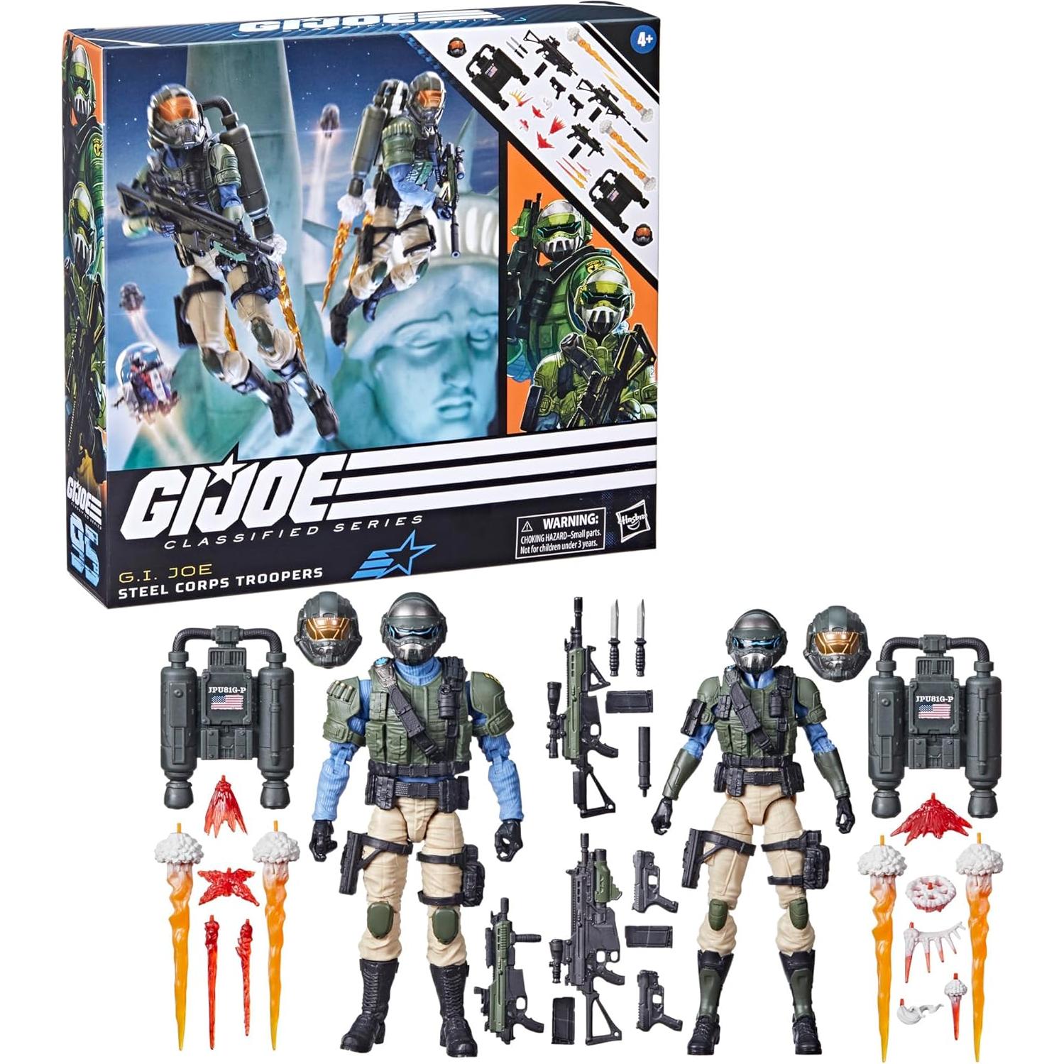Figura de Acción G.I. Joe Clasificado Tropas Cuerpo de Acero 28 Accesorios