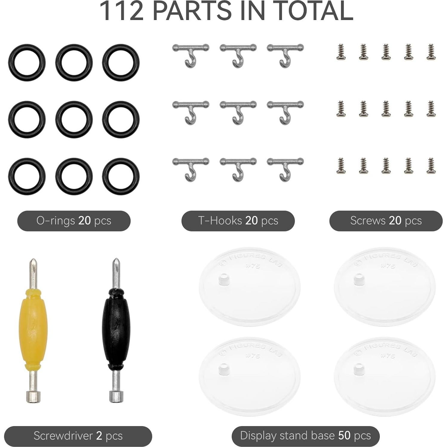 112 Accesorios de Reemplazo para Figuras de Acción TITAWU