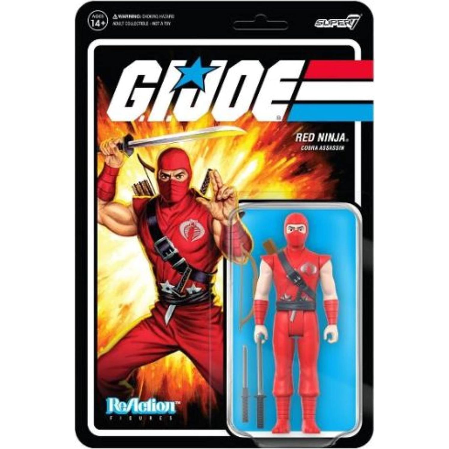 Figura de Reacción Ninja Rojo Super7 GI Joe - Cobra