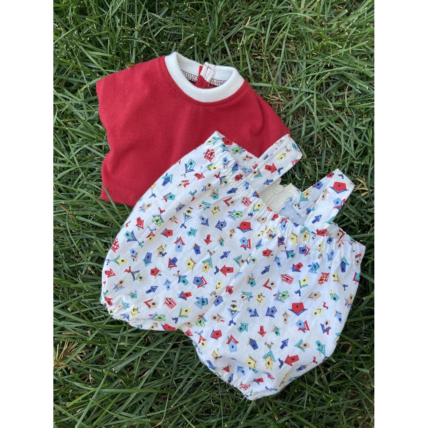 Mono corto rojo para muñecas Cabbage Patch 14" (35.56 cm)