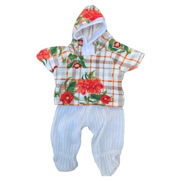 Conjunto Camisa y Pantalones Florales Marfil para Muñeca 35.56 cm