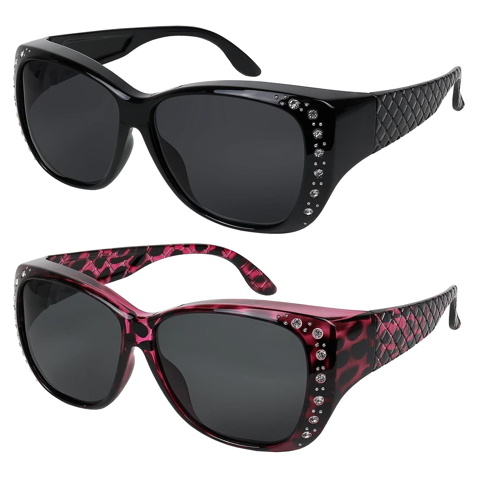 Gafas de sol fitover UV para mujeres - Paquete de 2 colores