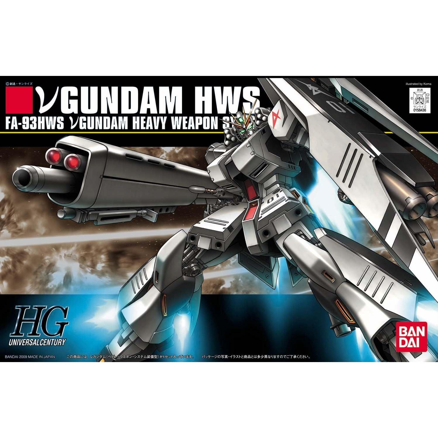 Figura de Acción Bandai HGUC 93 Nu Gundam Armas Pesadas 1/144