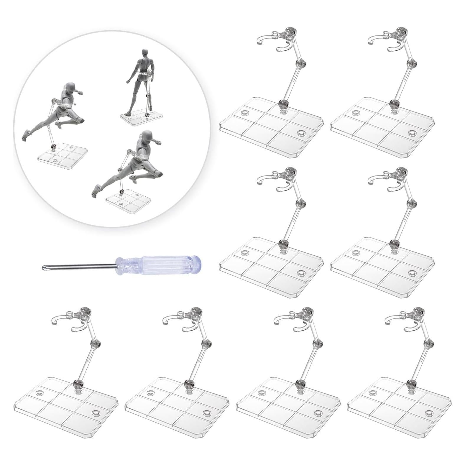 Paquete de 20 Soportes para Figuras de Acción LOLYSIC 15 cm
