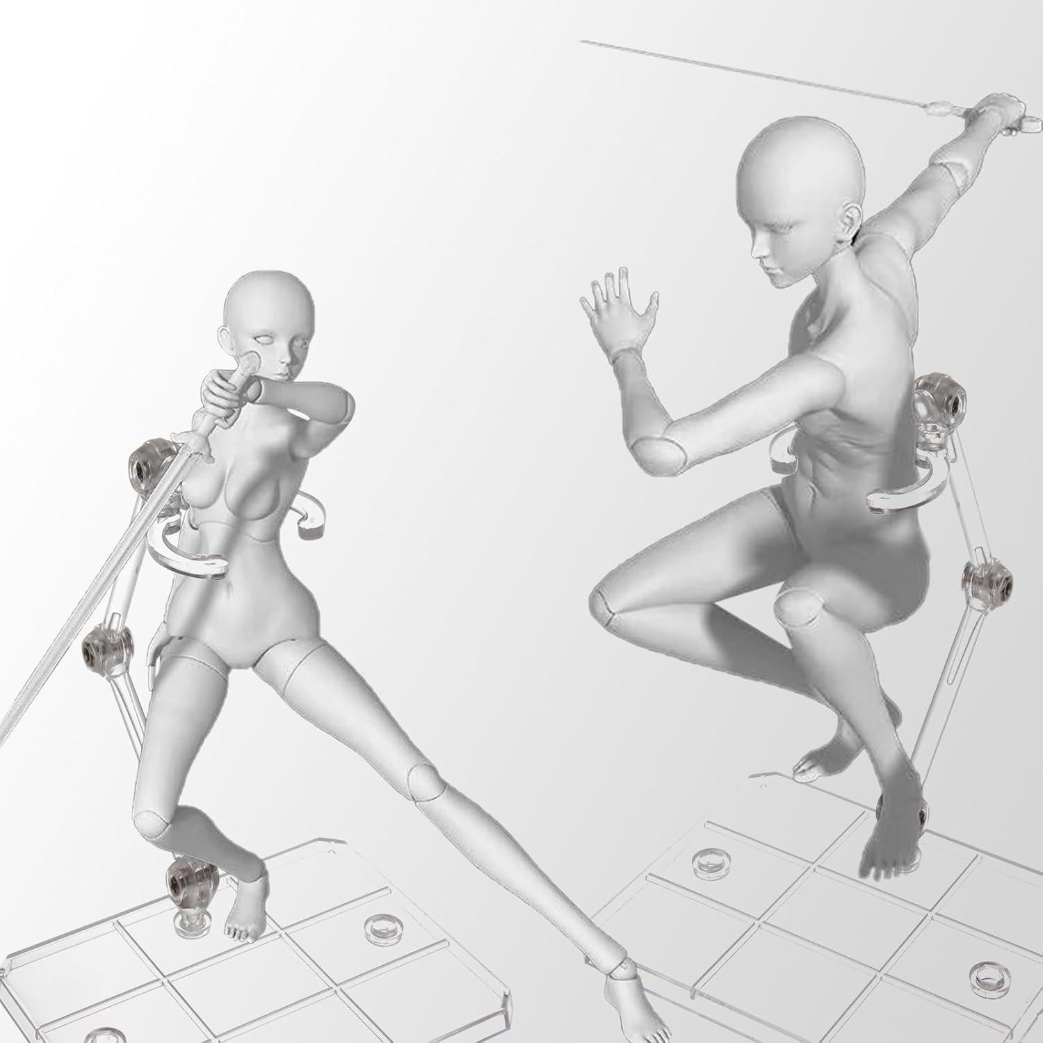 Paquete de 20 Soportes para Figuras de Acción LOLYSIC 15 cm