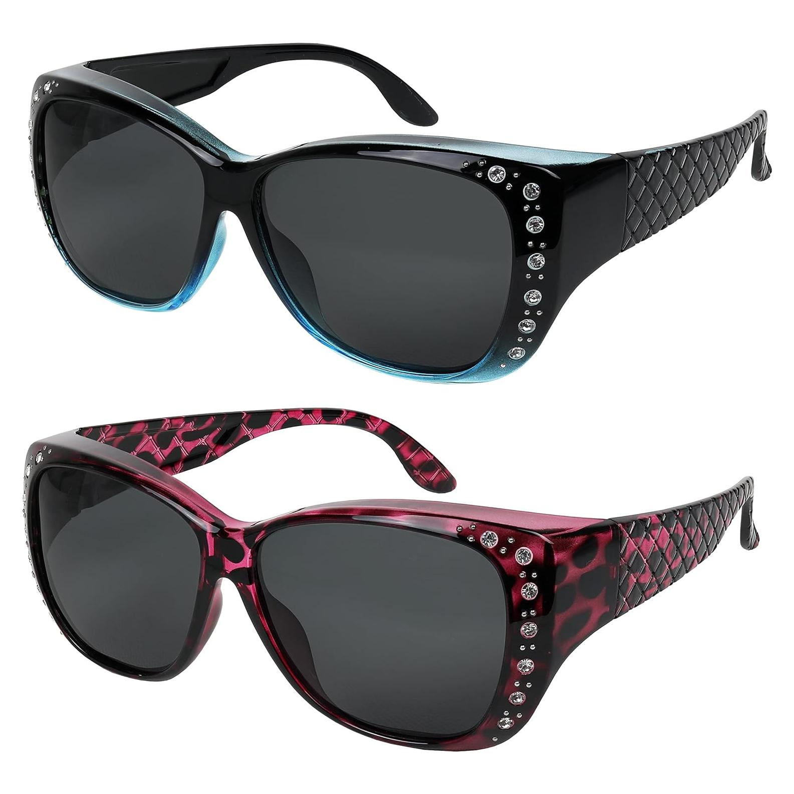 Gafas de sol sobre gafas UV polarizadas para mujeres