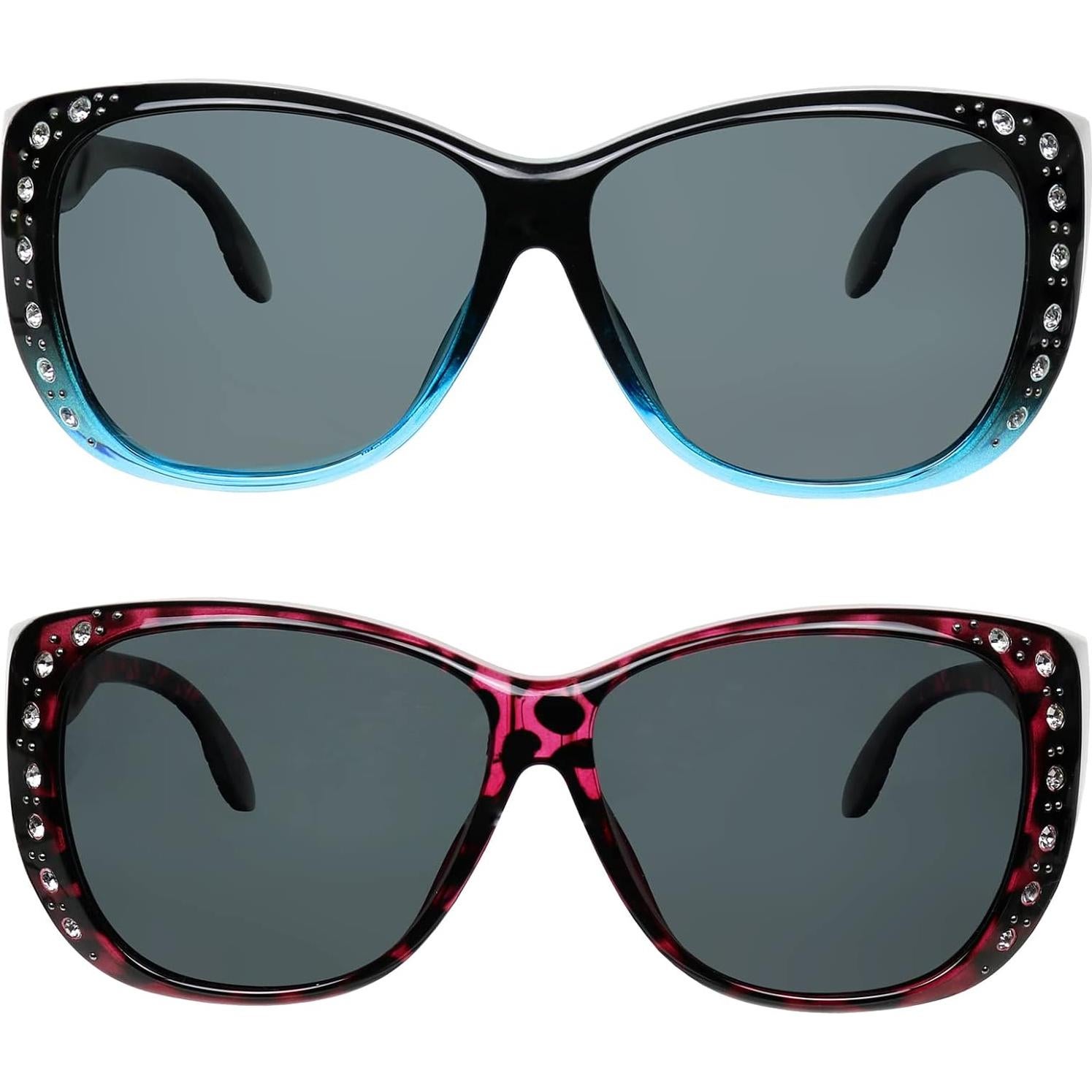 Gafas de sol sobre gafas UV polarizadas para mujeres