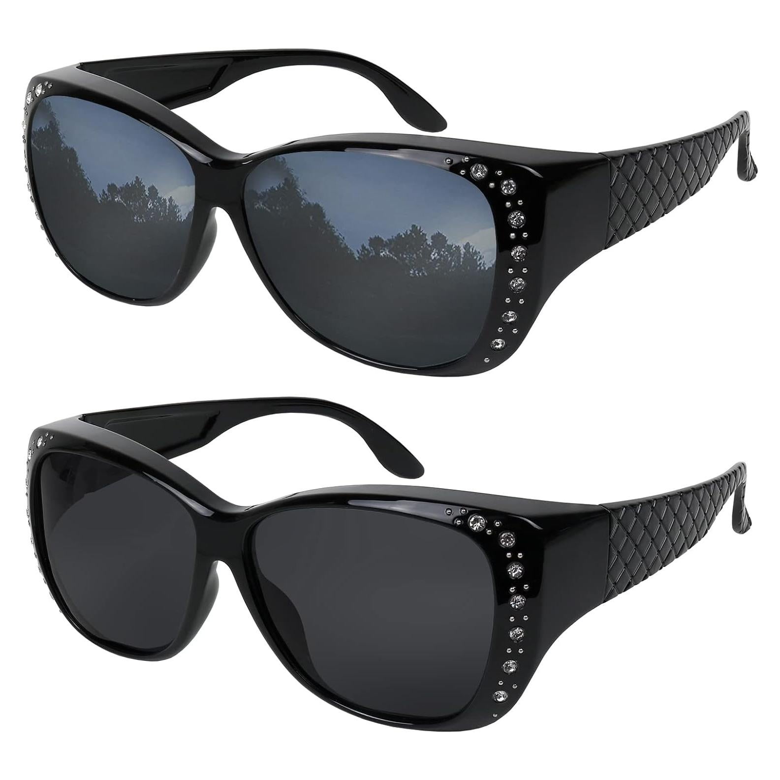 Gafas de sol UV para usar sobre gafas - Marco Negro