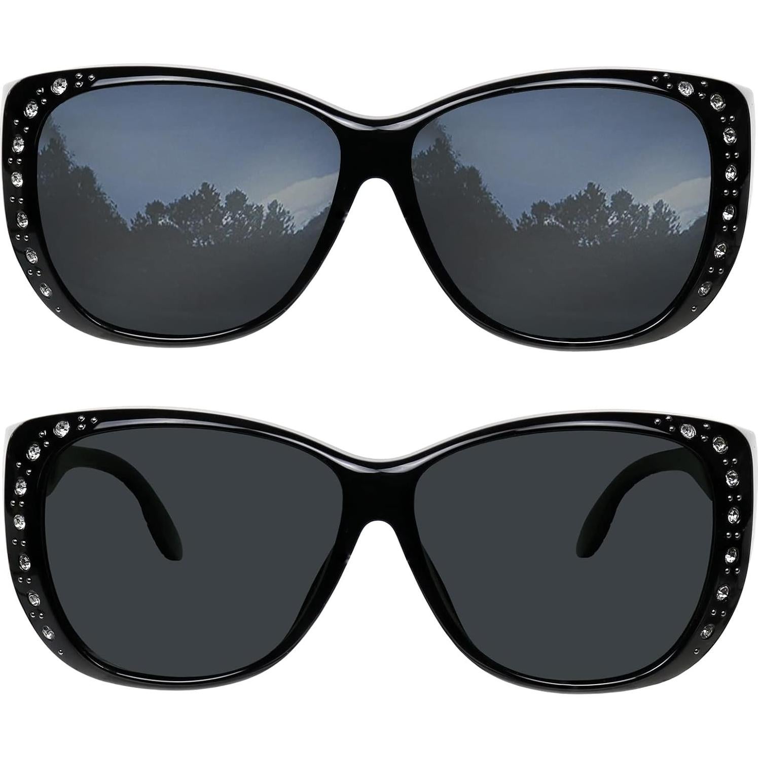 Gafas de sol UV para usar sobre gafas - Marco Negro