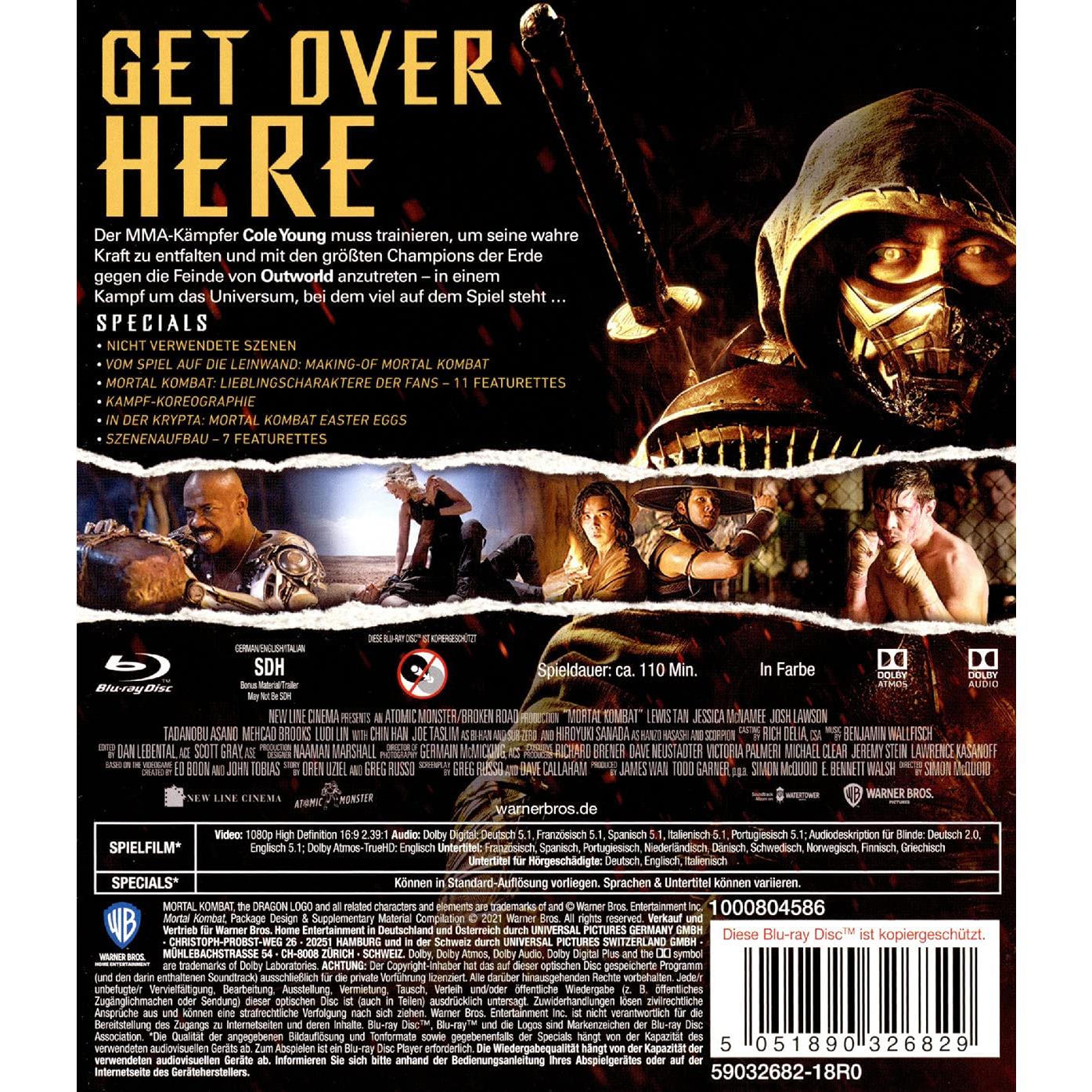 Mortal Kombat 2021 Blu-ray Edición Especial Multilenguaje