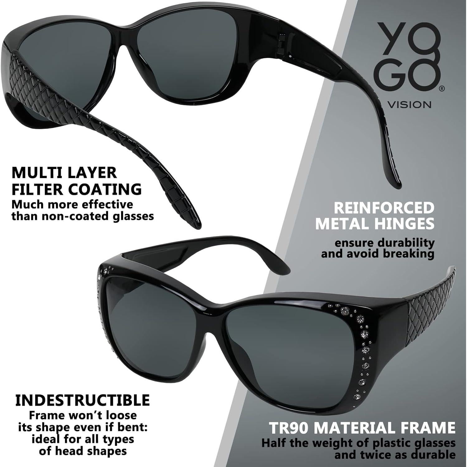 Gafas de sol fitover UV para mujeres - Protección HD