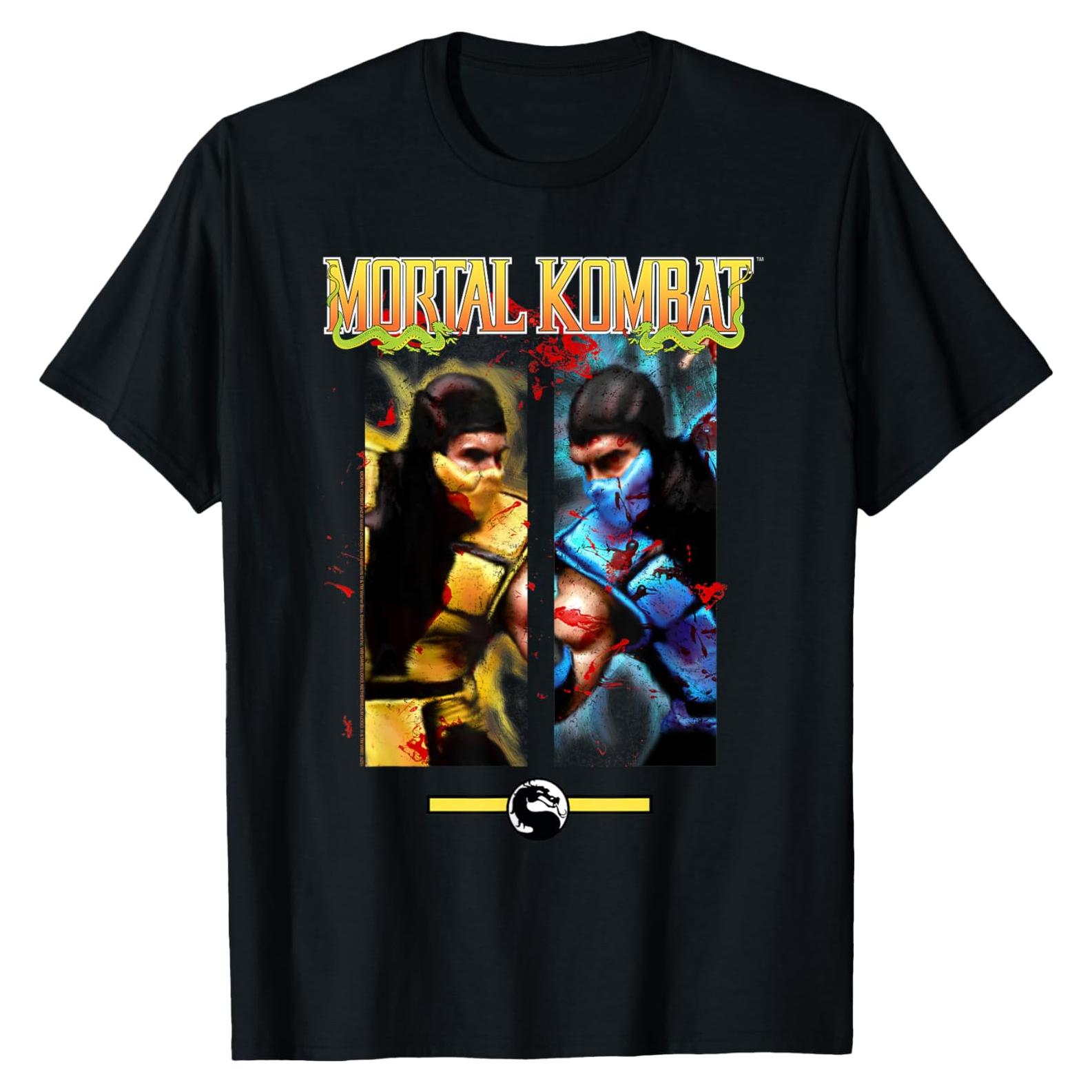 Camiseta Mortal Kombat Oficial Hombres Scorpion vs Sub-Zero