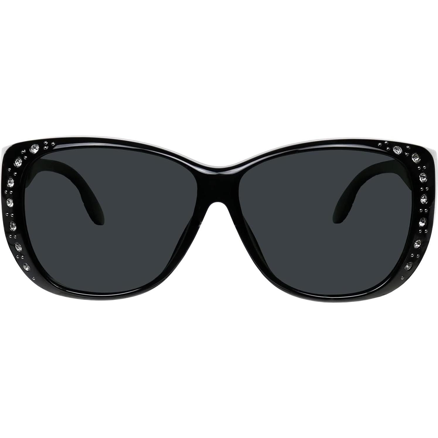 Gafas de sol UV para usar sobre gafas - Marco negro