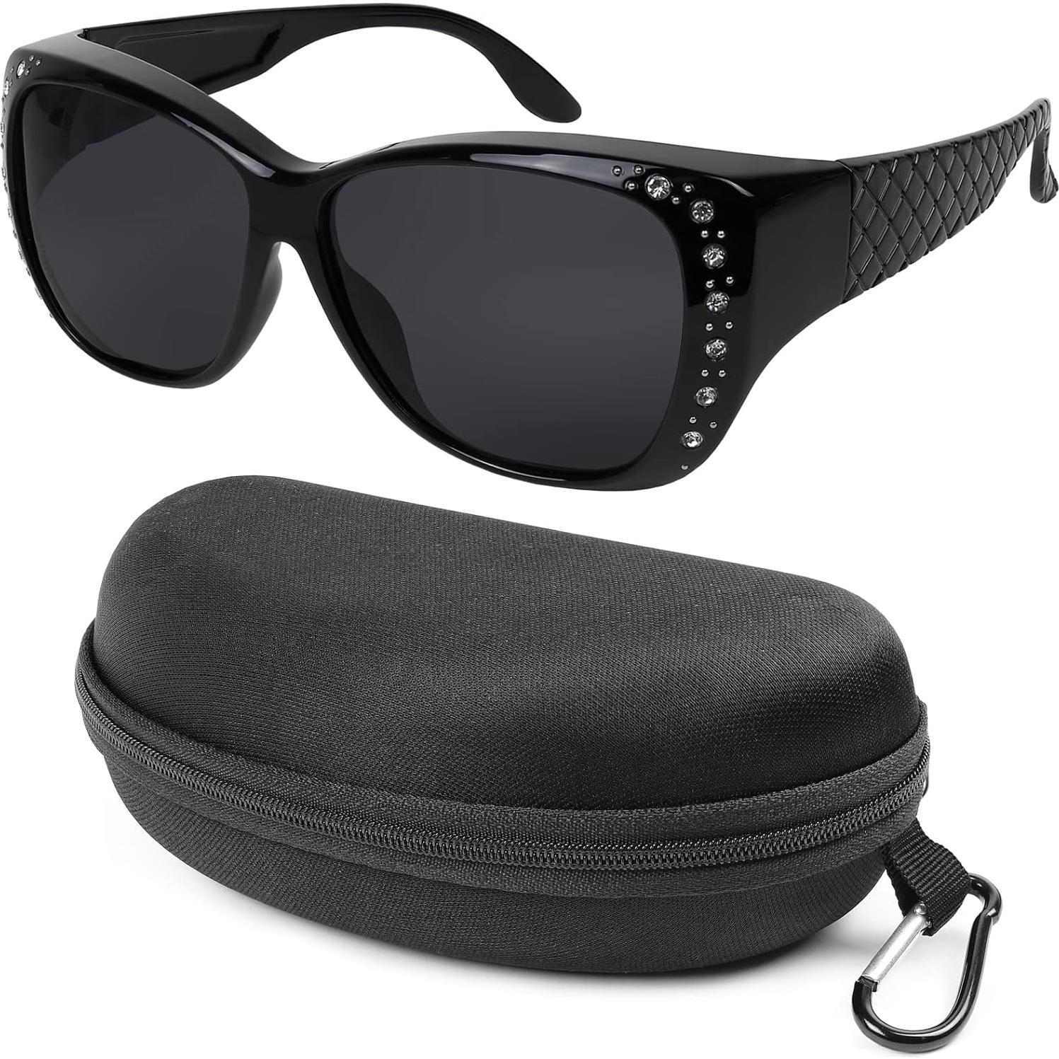 Gafas de sol UV para usar sobre gafas - Marco negro