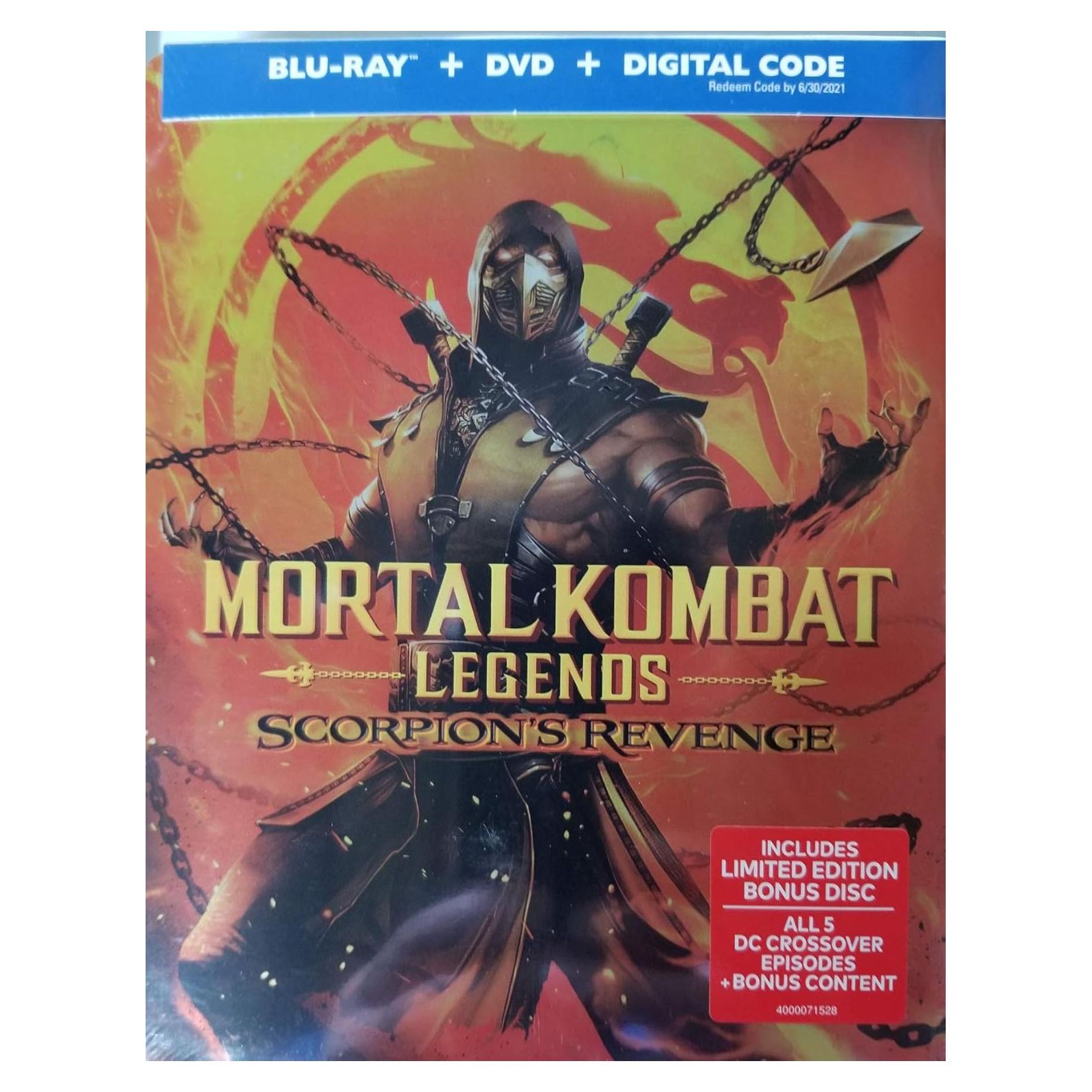 Mortal Kombat Legends Venganza de Scorpion Blu-ray y DVD
