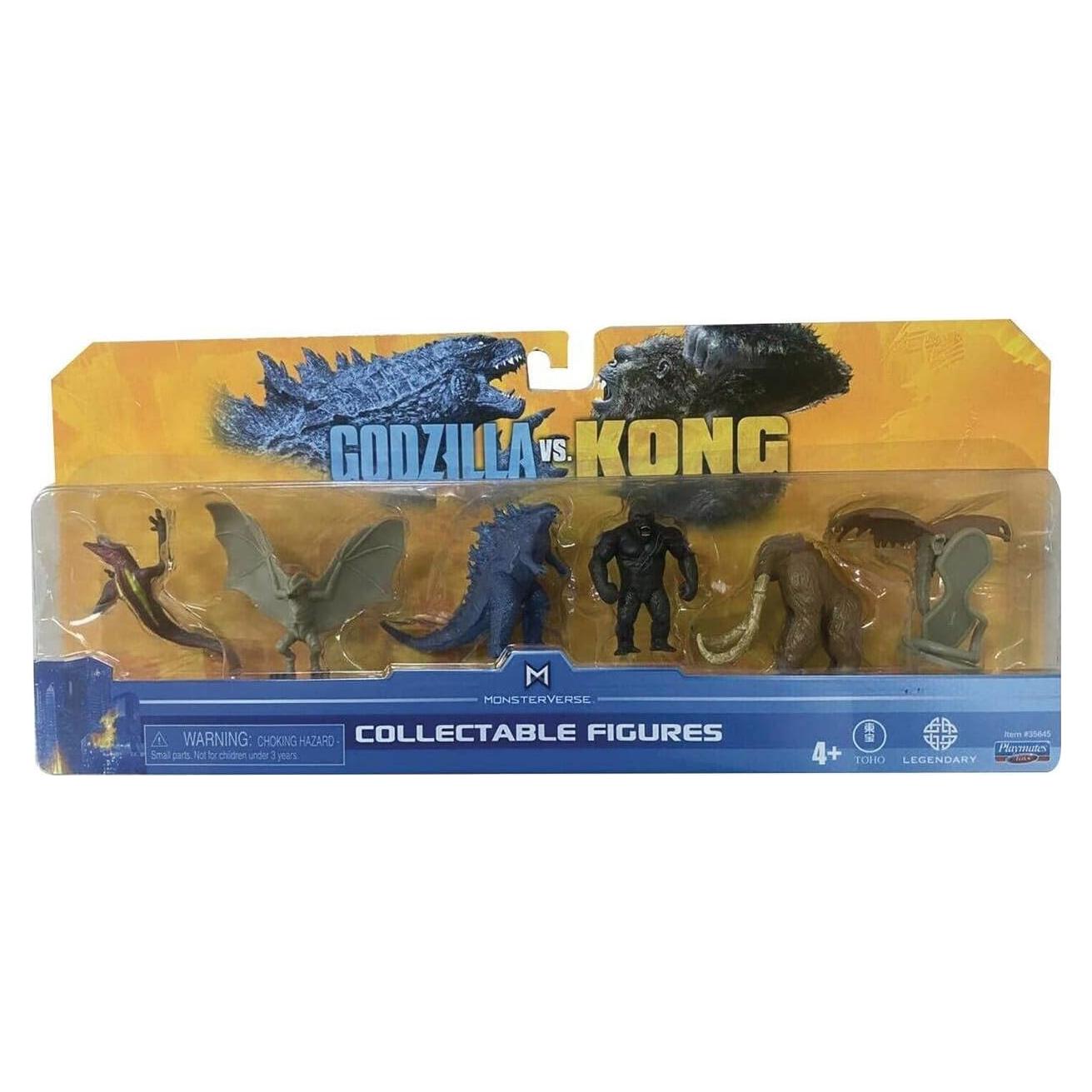 Paquete de 6 Minifiguras Godzilla 2" Playmates GvK