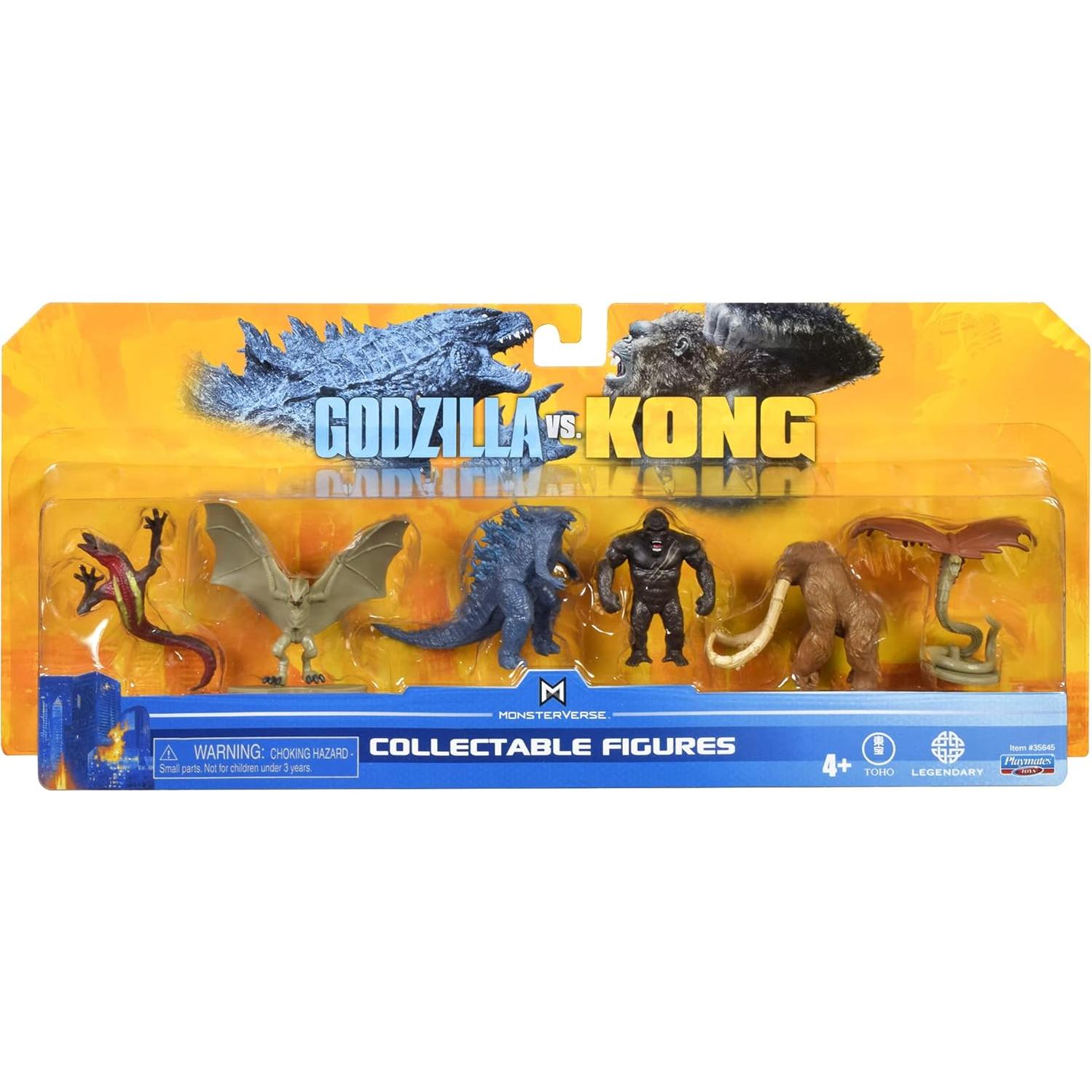 Paquete de 6 Minifiguras Godzilla 2" Playmates GvK