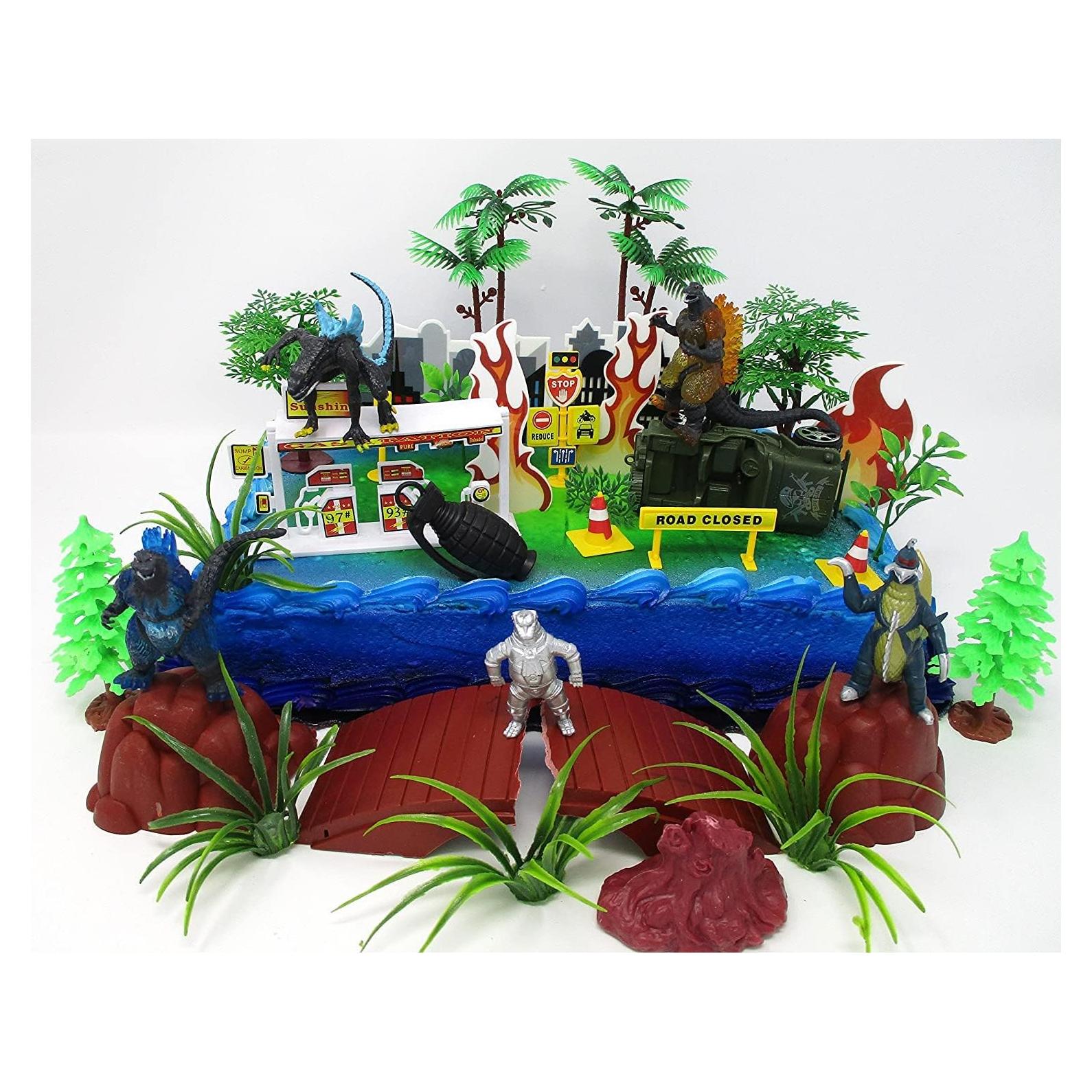 Adorno de Pastel Godzilla con 5 Figuras Aleatorias 5-12 cm