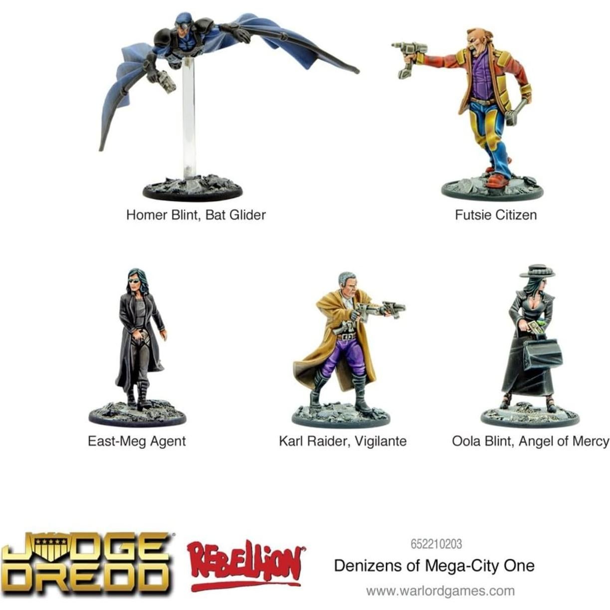 Juego de Miniaturas Juez Dredd Warlord - Mega Ciudad Uno