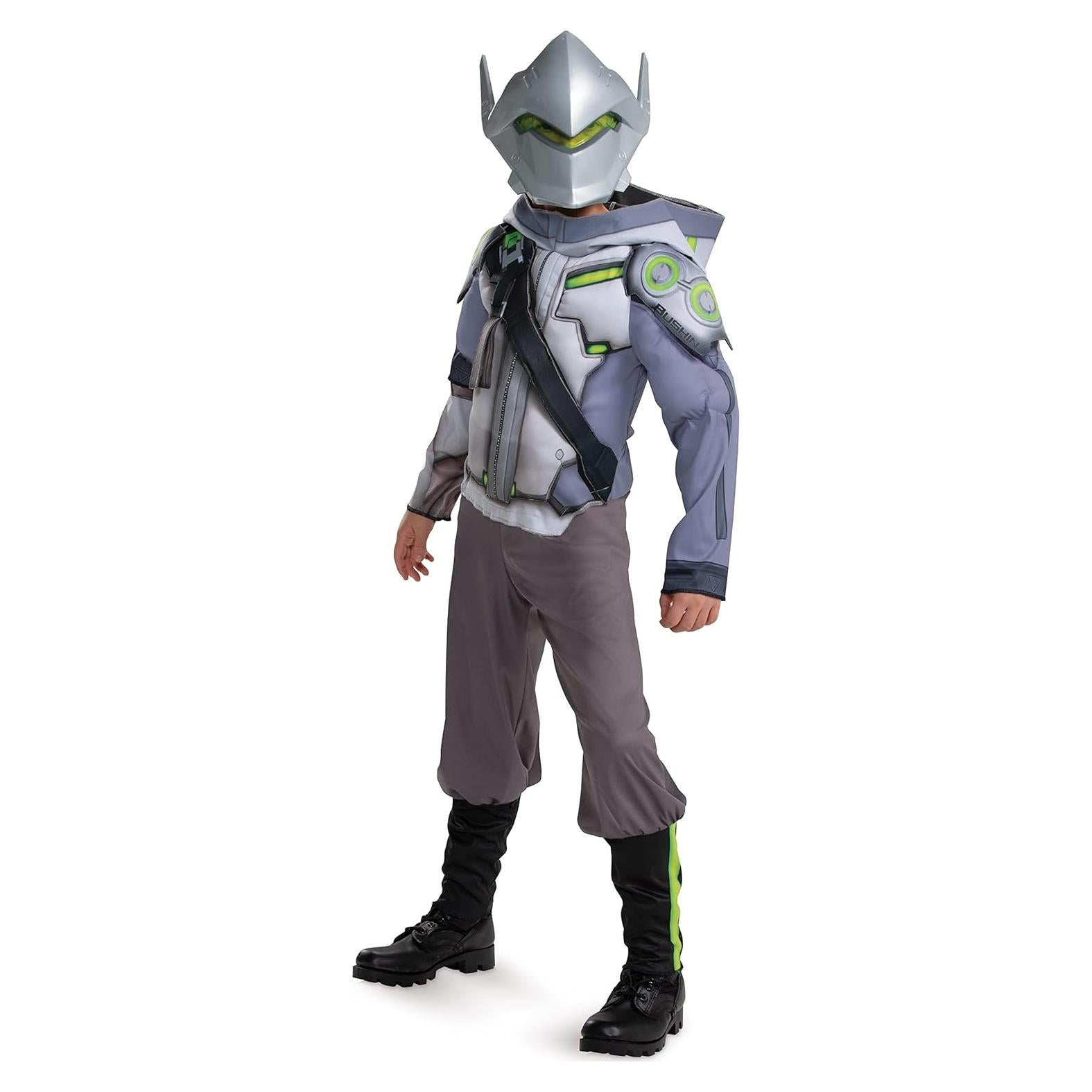 Disfraz Genji Deluxe Muscle Overwatch 2 para Niños - Mediano