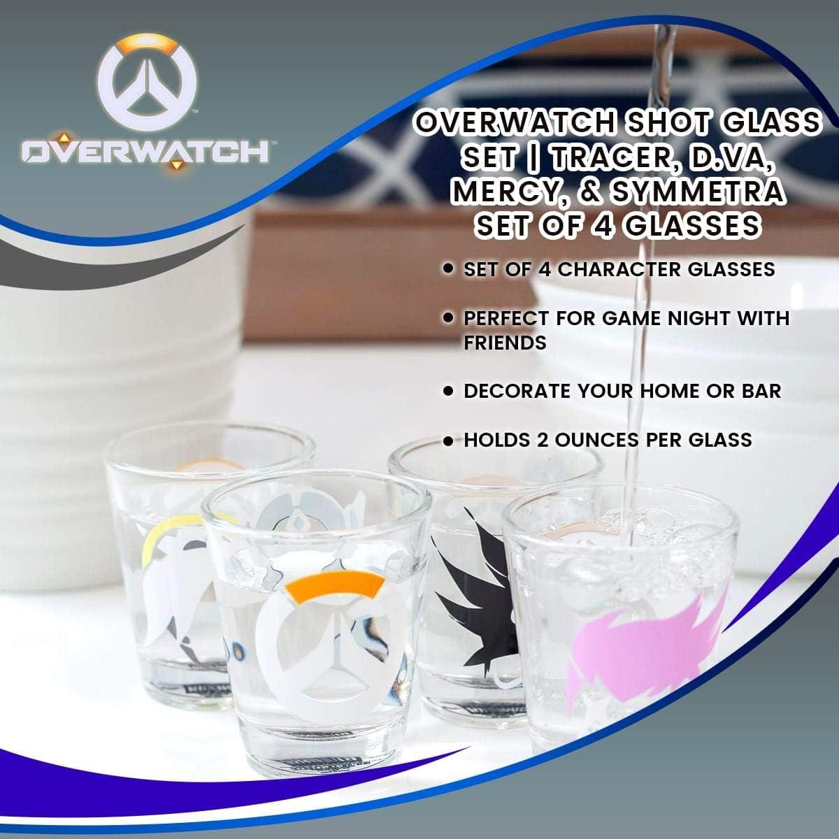 Set de 4 Vasos de Disparo Overwatch Just Funky 59 ml