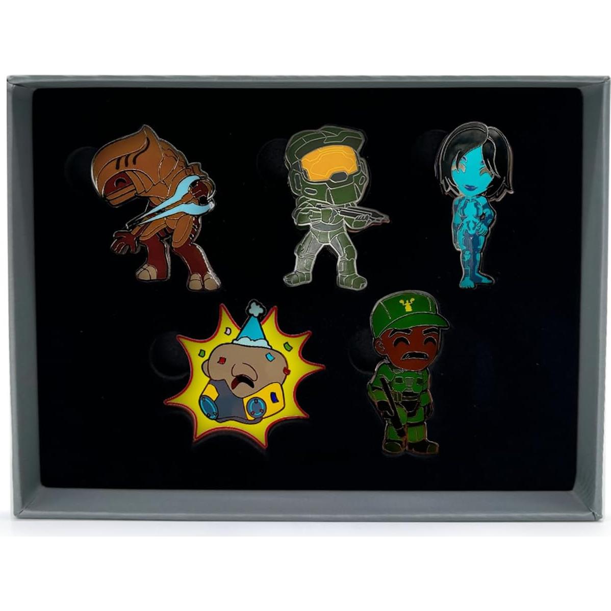 Set de 5 Pines de Esmalte Halo Youtooz - Master Chief y Cortana