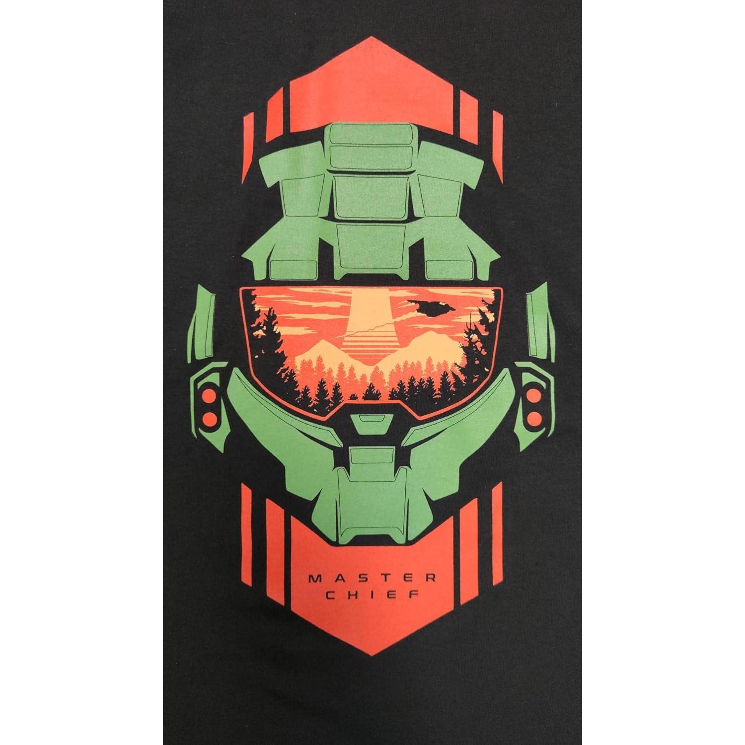 Camiseta Manga Larga Halo Infinite Maestro Jefe Hombre Negro