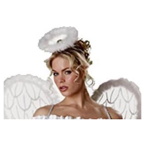 Disfraz de Ángel de Navidad Loftus con Diadema de Plumas