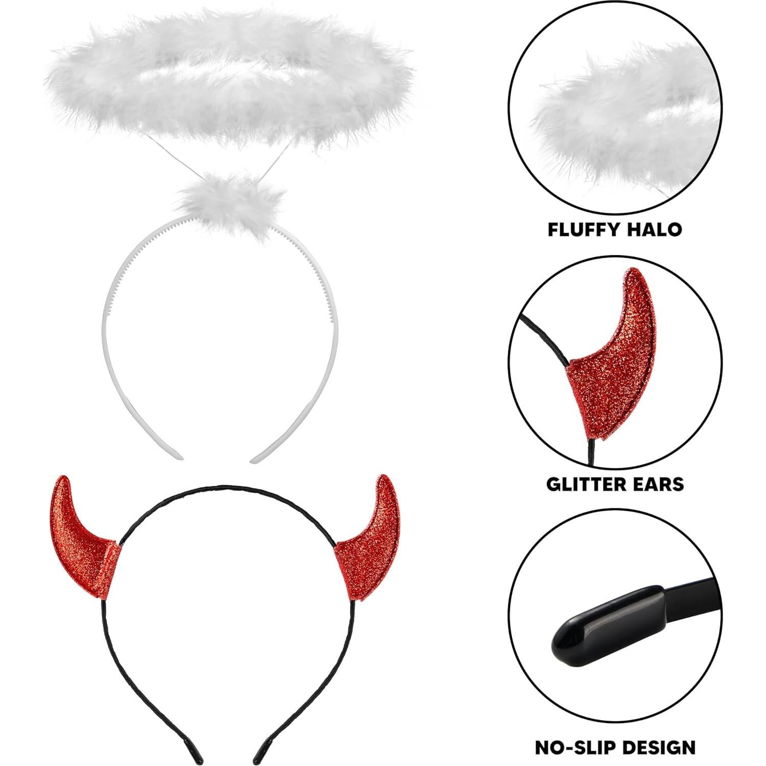 Conjunto Diademas Halloween Ángel y Diablo Spooktacular