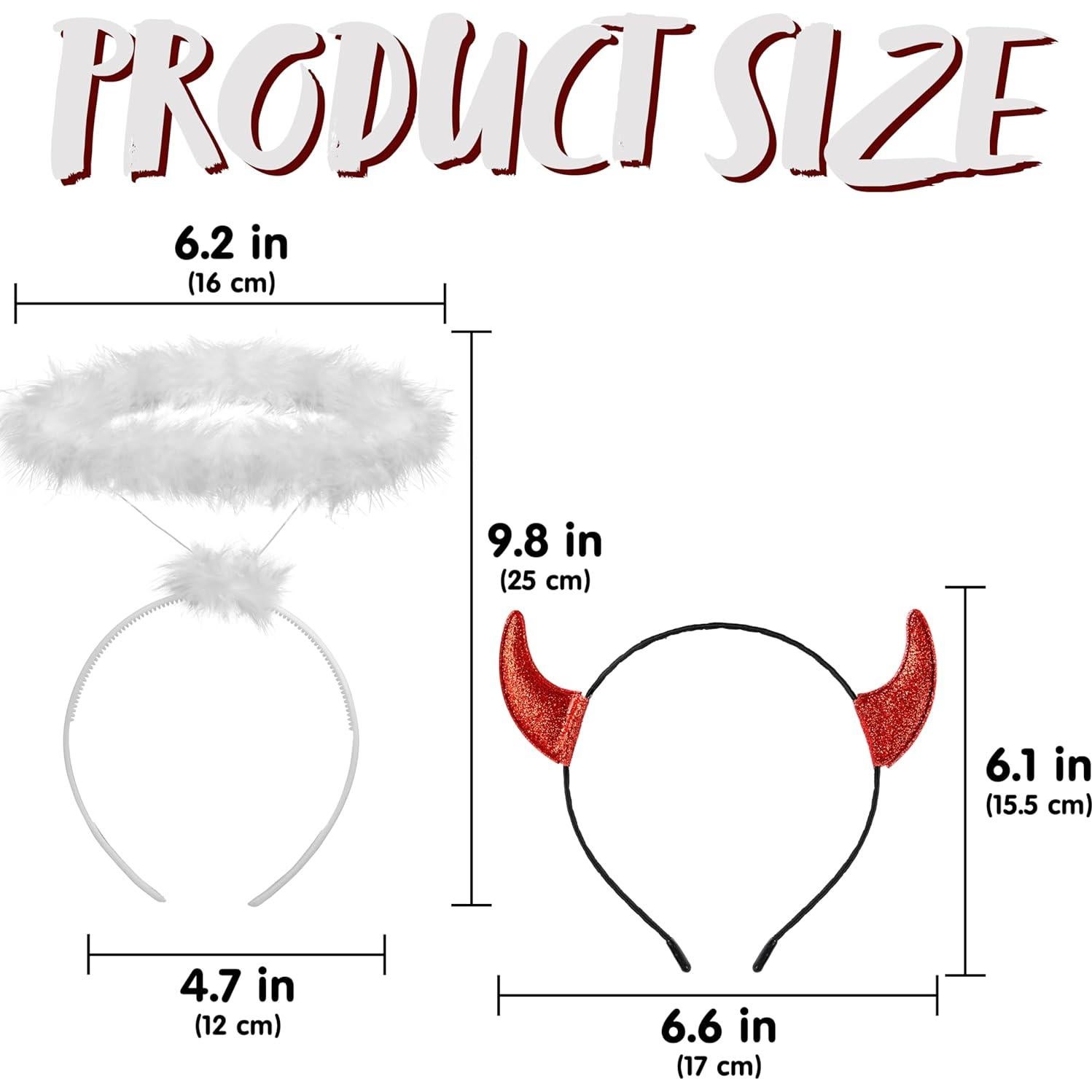 Conjunto Diademas Halloween Ángel y Diablo Spooktacular