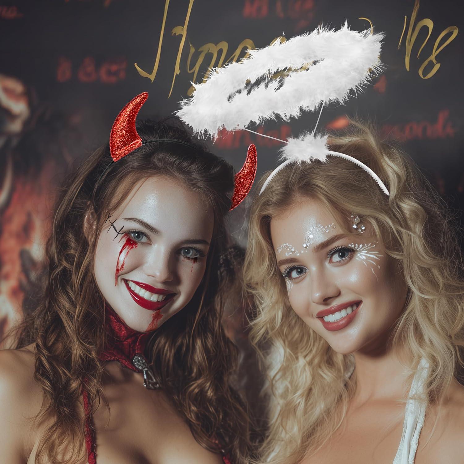 Conjunto Diademas Halloween Ángel y Diablo Spooktacular