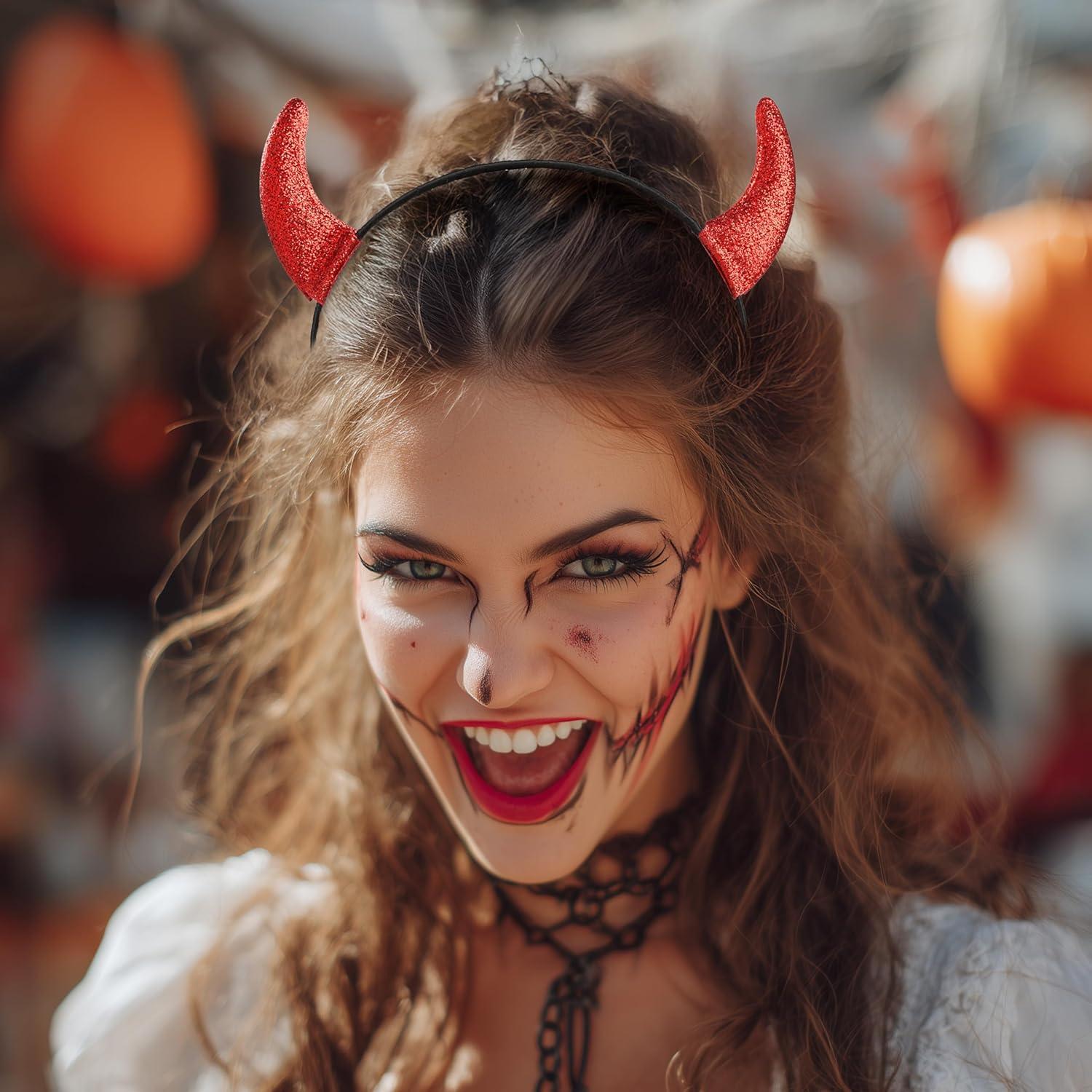 Conjunto Diademas Halloween Ángel y Diablo Spooktacular