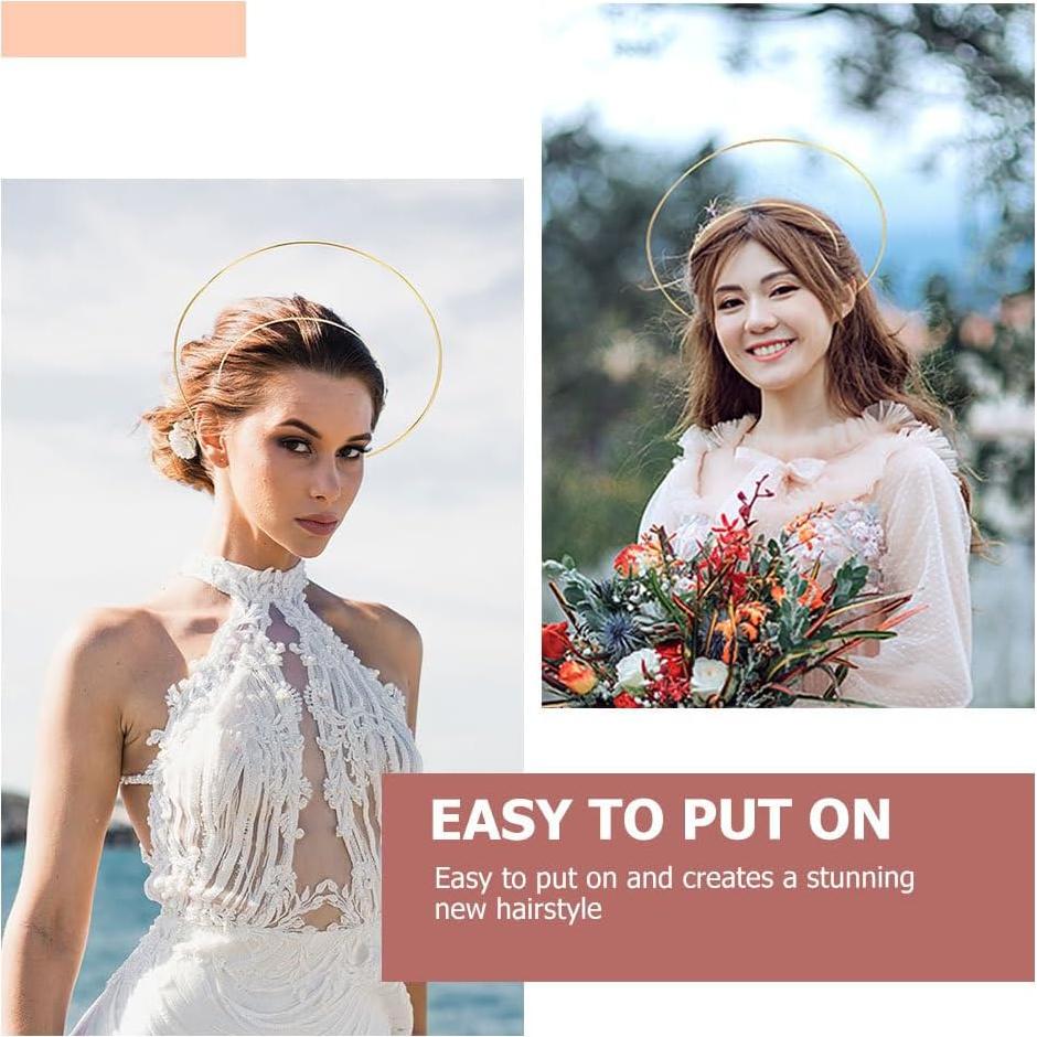 Diadema Halo Dorada Beaupretty 4PCS Accesorios para Fiesta