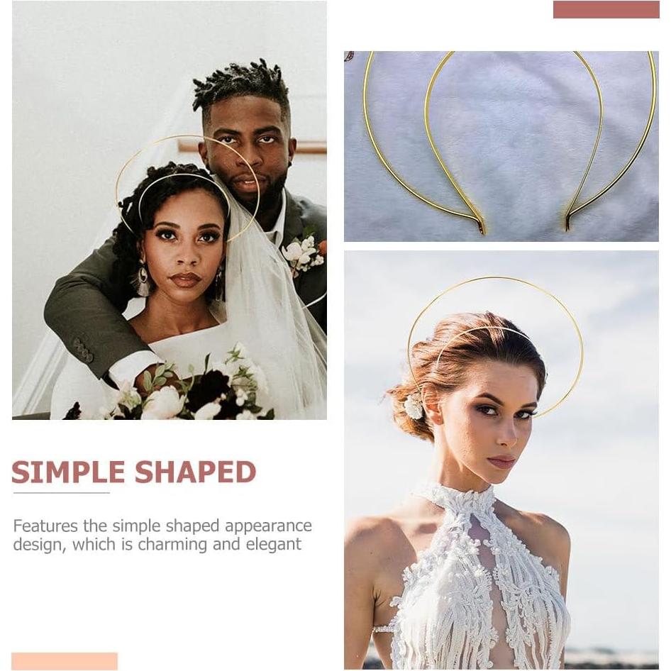 Diadema Halo Dorada Beaupretty 4PCS Accesorios para Fiesta