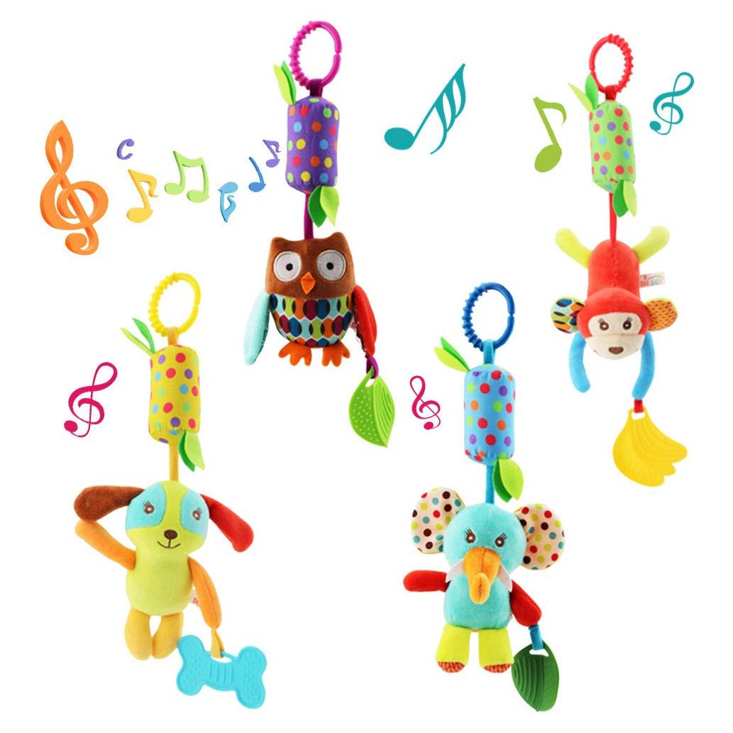 4 Juguetes Colgantes de Sonajero Joyshare para Bebés