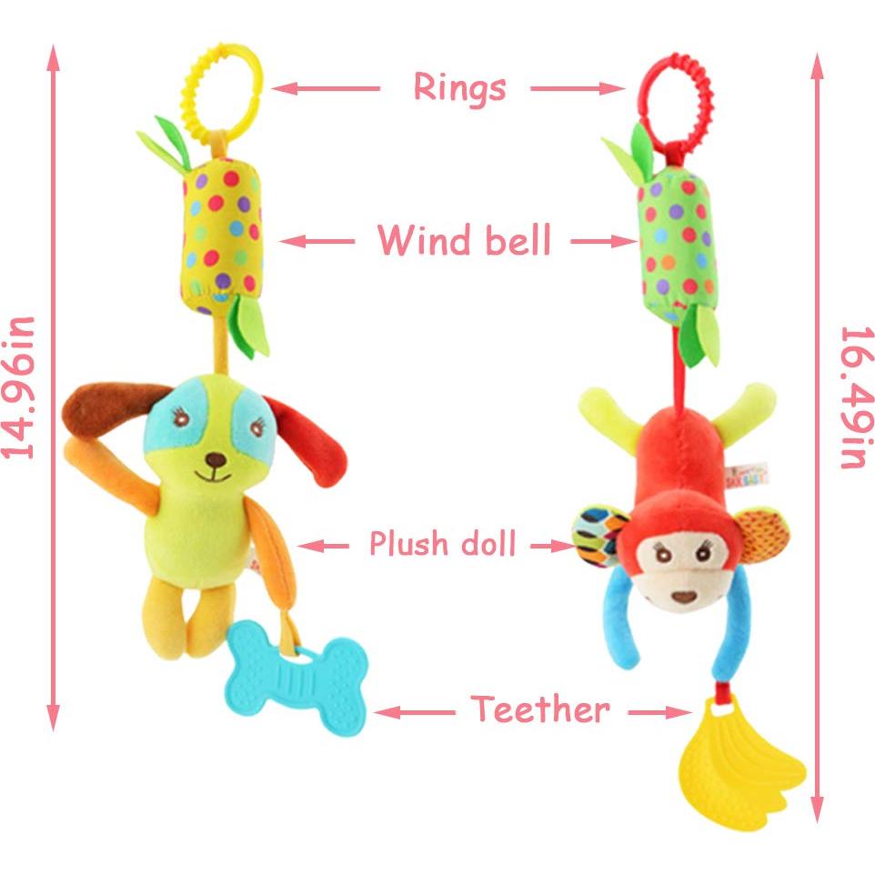 4 Juguetes Colgantes de Sonajero Joyshare para Bebés