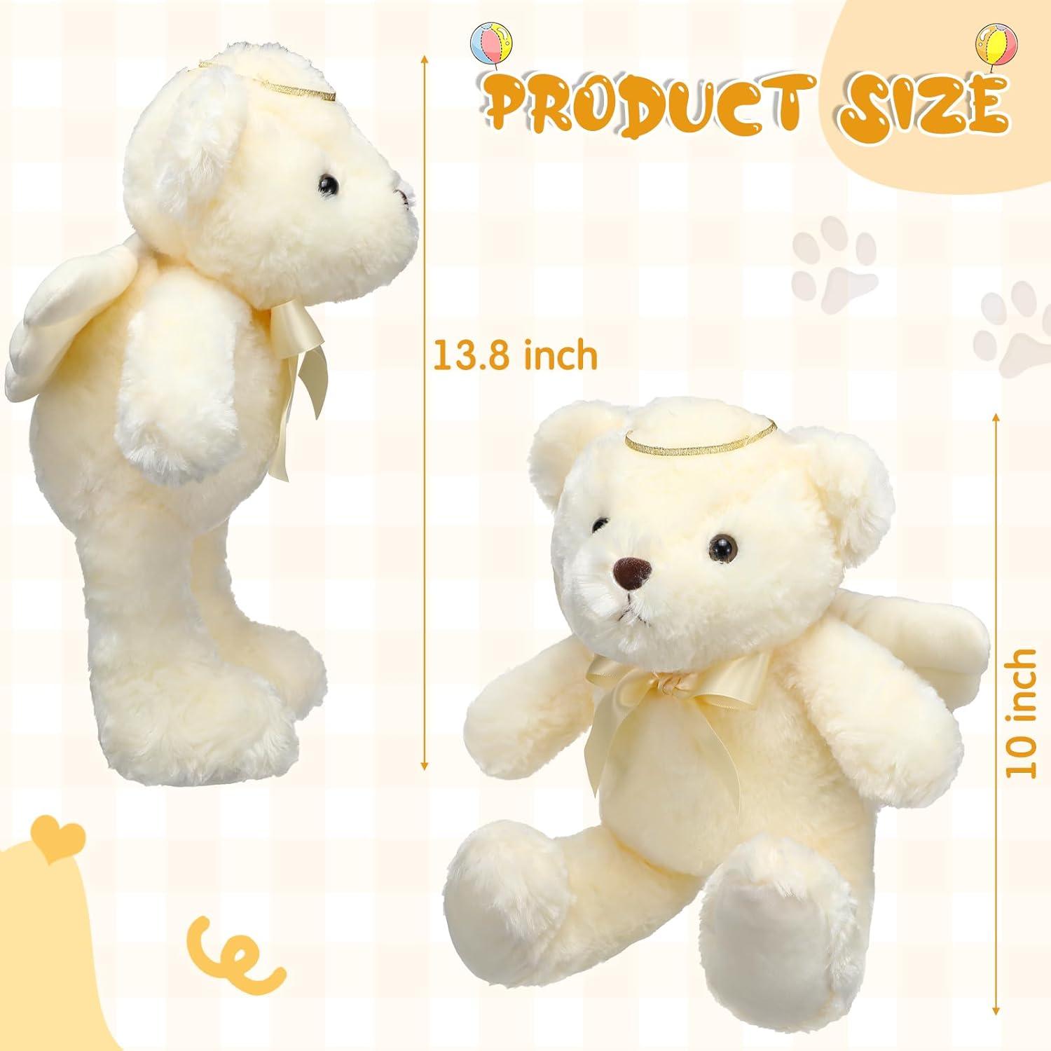 Oso de Peluche Ángel Meooeck 35 cm Suave y Decorativo