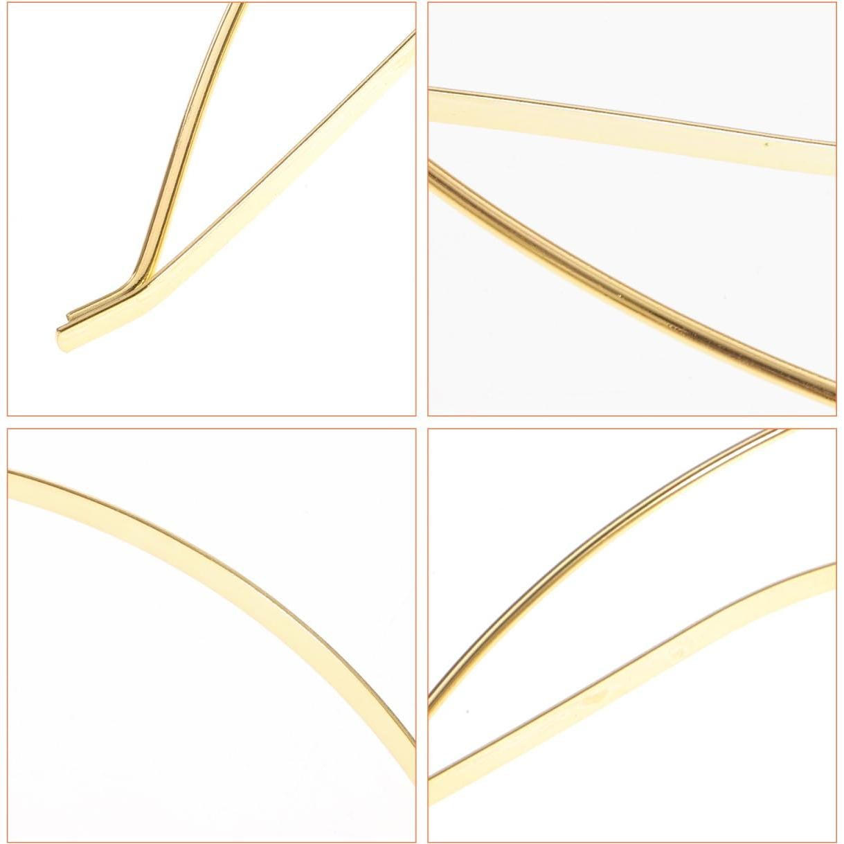 Diadema Halo Dorada Beaupretty para Boda y Fiesta - 22.3x21cm