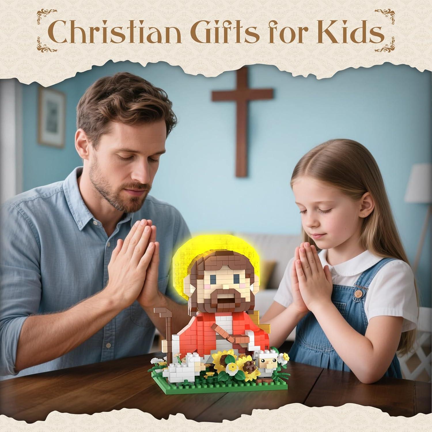 Conjunto de Construcción de Jesús y Flores Vziimo 689 Piezas