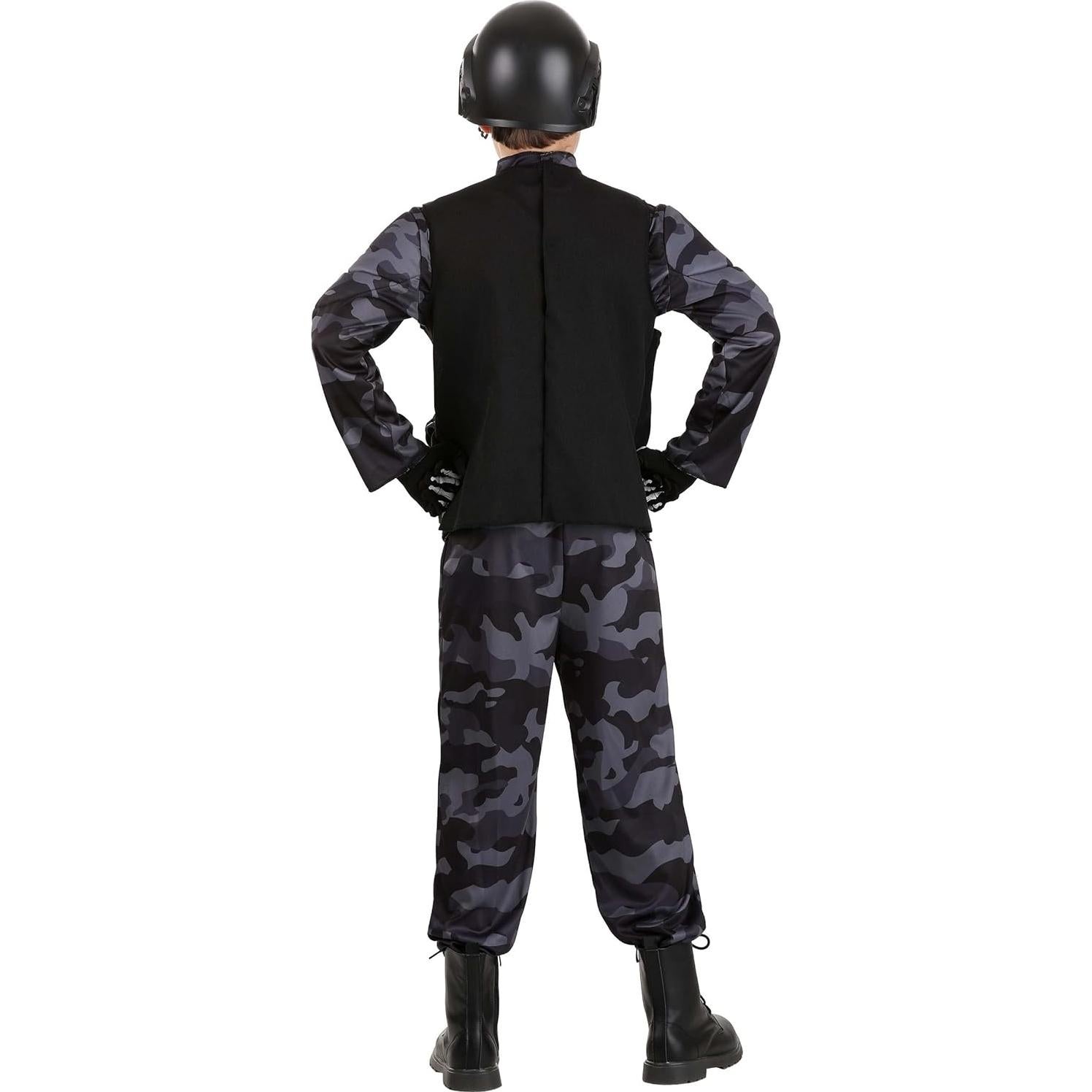 Disfraz de Ejercito Élite para Niños con Chaleco y Máscara