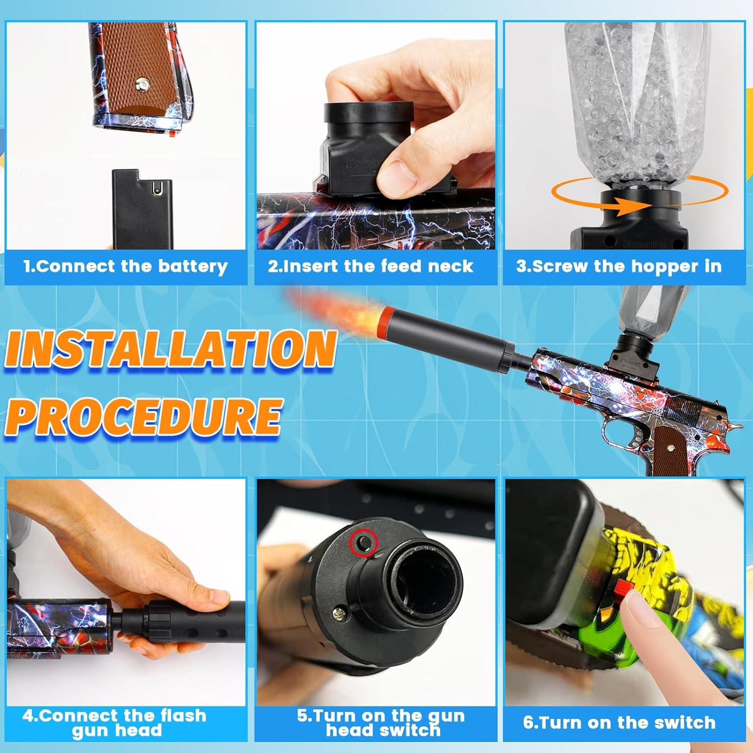 Juegos de Juguetes Blaster Eléctricos LAZZAROU - 2 Unidades