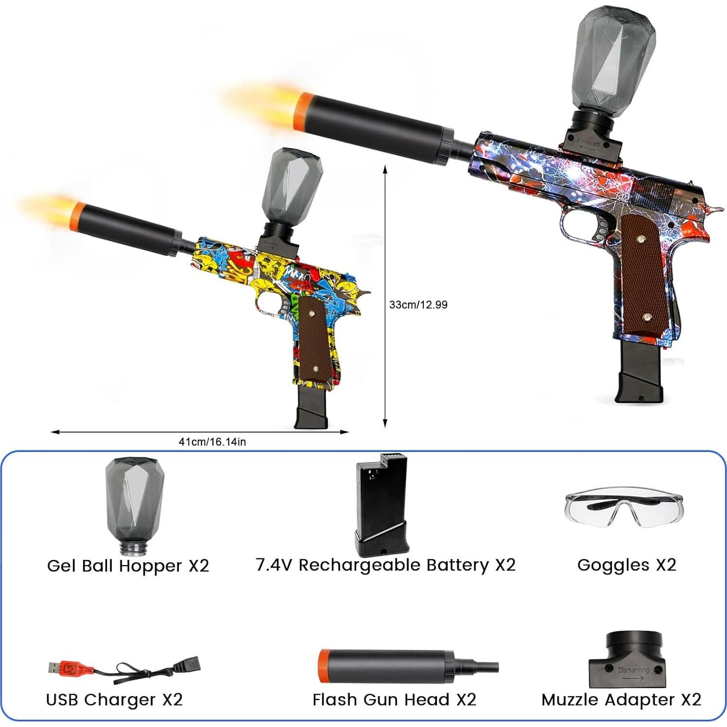 Juegos de Juguetes Blaster Eléctricos LAZZAROU - 2 Unidades
