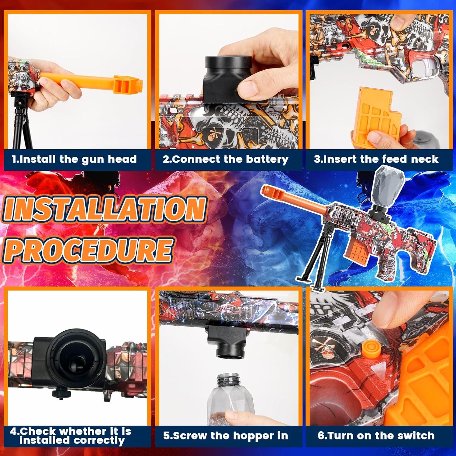 Paquete de 2 Blasters Eléctricos LAZZAROU - 11 Disparos/Sec, 0.54 kg