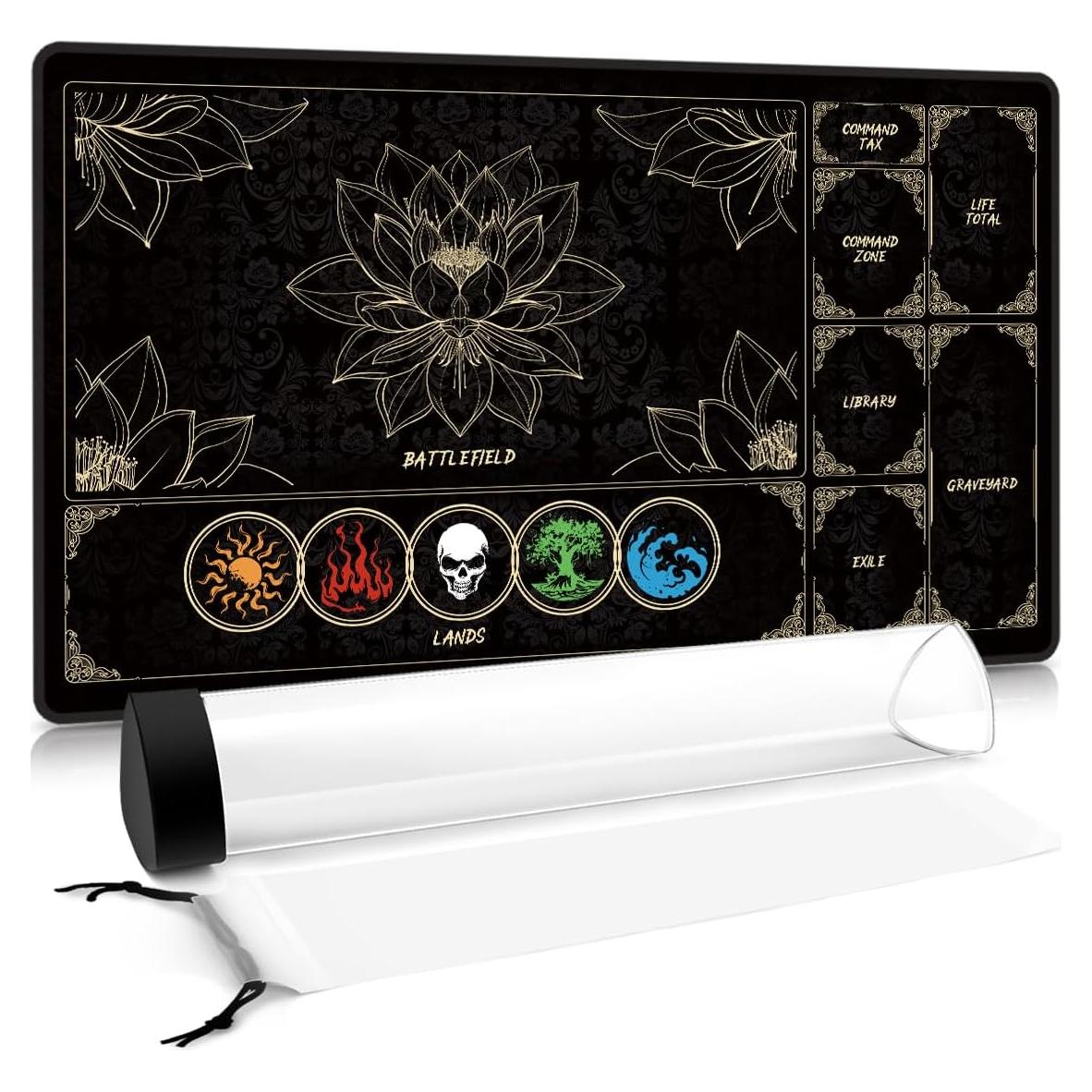 Tapete de Juego MTG FROGIGO 60x35 cm Lotos y Tierras