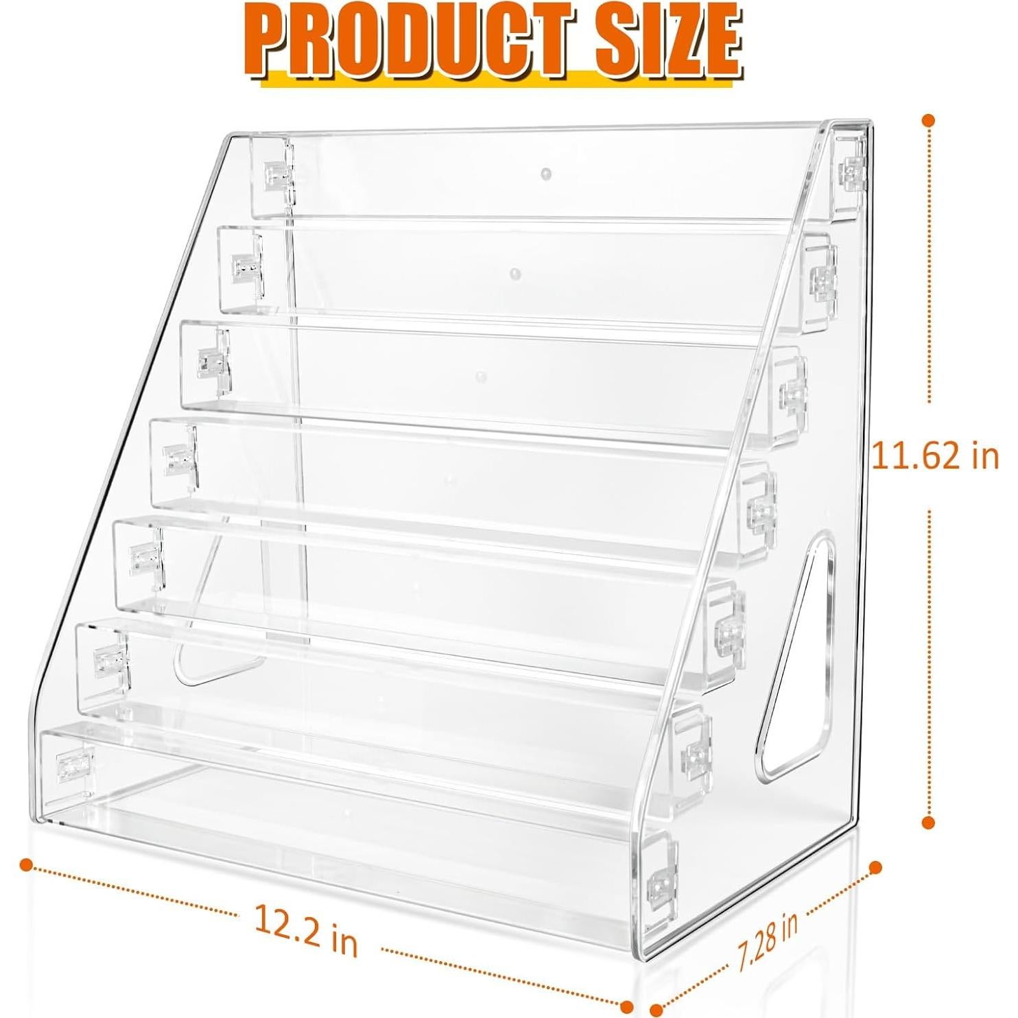 Estante de exhibición acrílico Tutata 7 capas para mini figuras