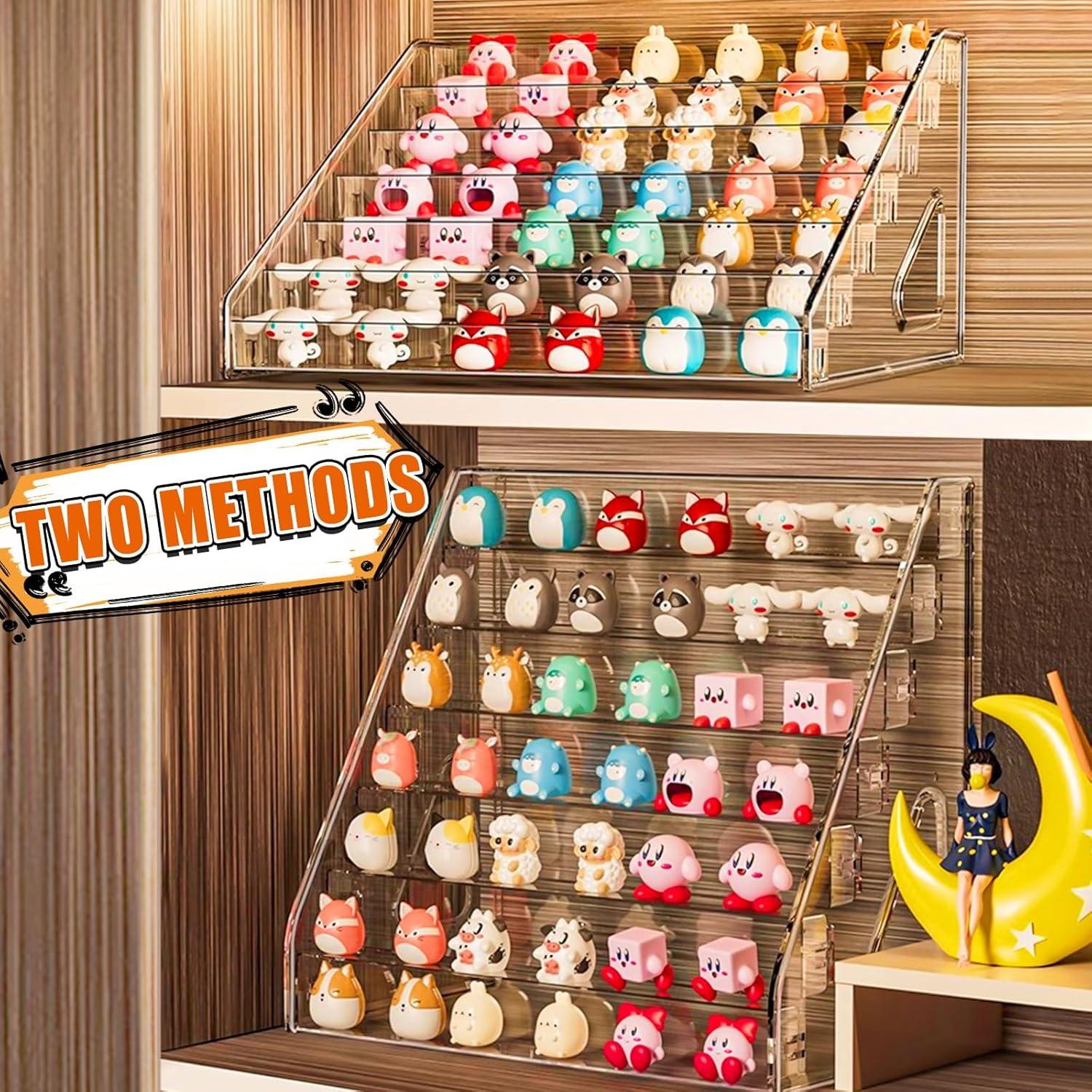 Estante de exhibición acrílico Tutata 7 capas para mini figuras