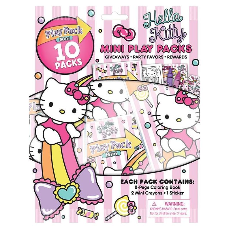 Paquete de Juego Mini Hello Kitty Bendon - 10 Paquetes con Colores y Stickers