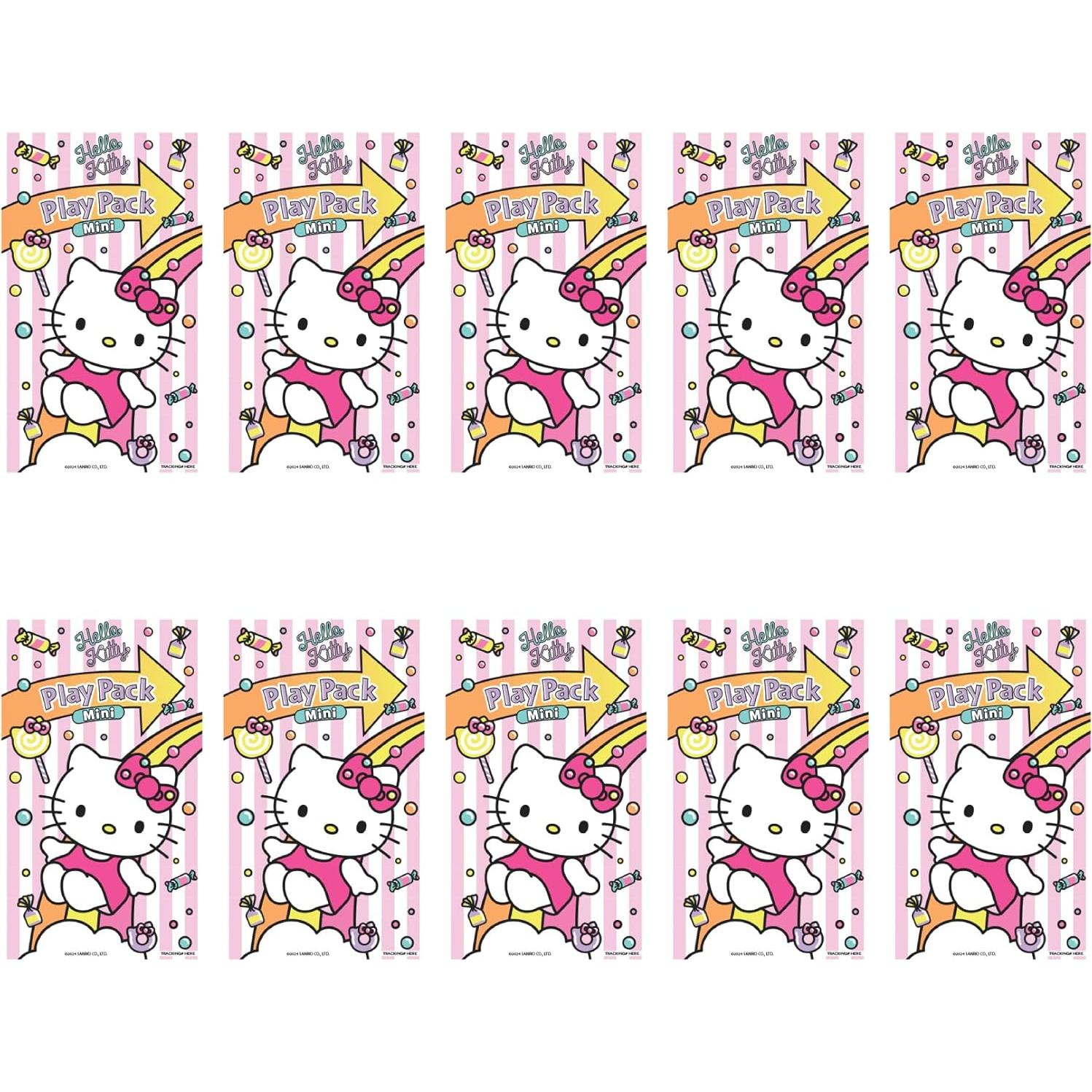 Paquete de Juego Mini Hello Kitty Bendon - 10 Paquetes con Colores y Stickers
