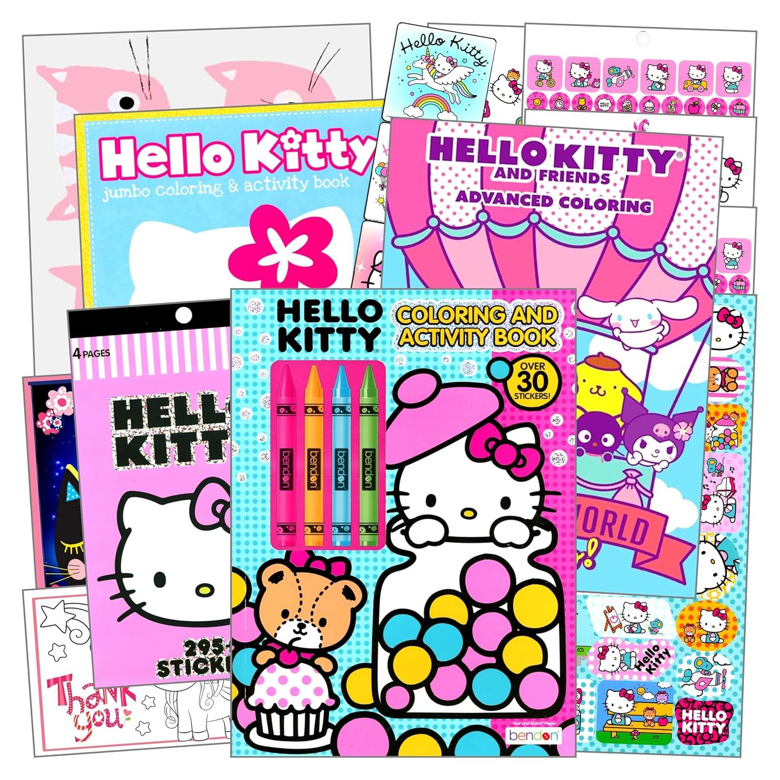 Conjunto de Libros para Colorear Hello Kitty con Stickers